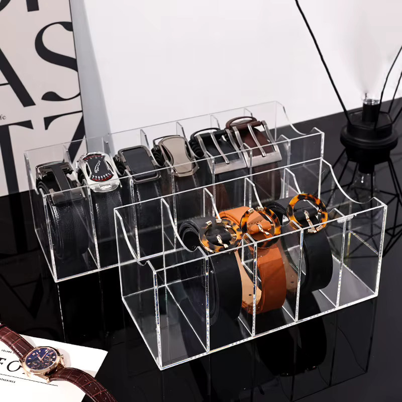 SHNGki Transparente Acryl-Aufbewahrungsbox mit Trennwänden und Gittern als Kosmetik-Organizer für deinen Schreibtisch - Bild 5