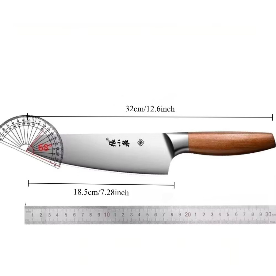 PLYS Japanisches Mehrzweckmesser aus Edelstahl in Silber mit Holzgriff - Bild 6