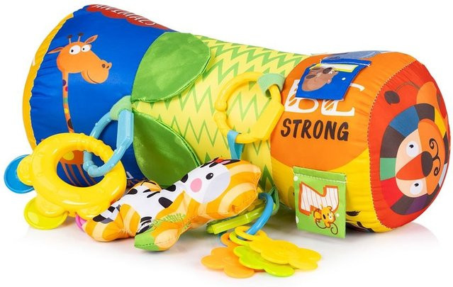 Chipolino Babykissenrolle Spielkissen mit Beißringen und Greiflingen in Grün - Bild 1