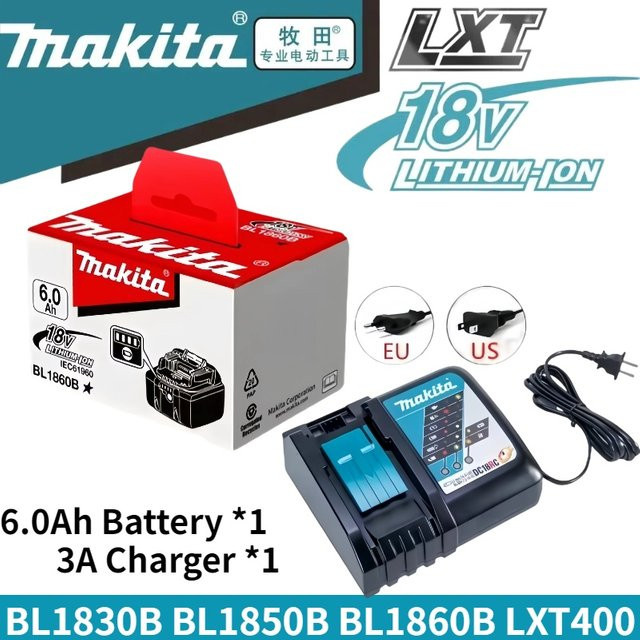 Makita 18V Akku-Set mit 6,0Ah Akku und Ladegerät für Elektrowerkzeuge - Bild 1