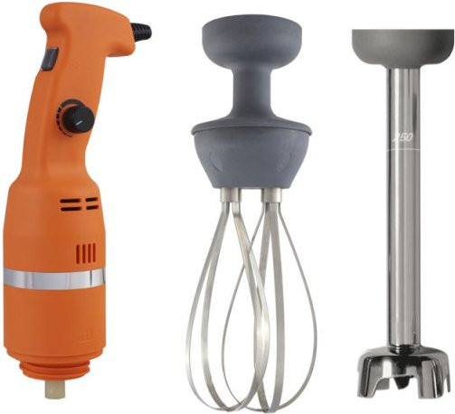 Schneider Stabmixer mit Rührstab und Schneebesen in Orange mit Digitaldisplay und Edelstahl-Komponenten, Durchmesser: 7,5 cm, Länge: 55,5 cm - Bild 1