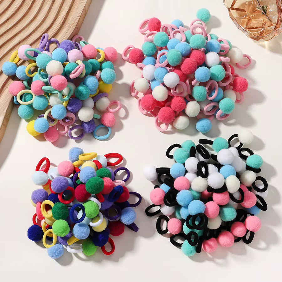Haarbänder Plüsch Ball, Kinder, 20 Teile/Los - Bild 3