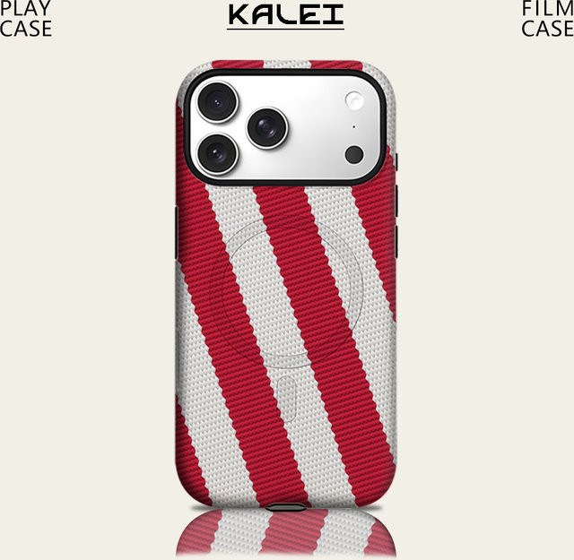 Potdemiel Handyhülle für iPhone 17 16 15 14 13 Pro Max Plus in Rot-Weiß mit magnetischem Schutz und robustem Doppel-Schicht-Design - Bild 1
