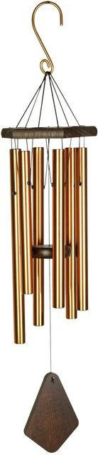 Nature´s Melody Premium Klangspiel aus Aluminium und Buchenholz in Bronze, Höhe: 71 cm - Bild 1