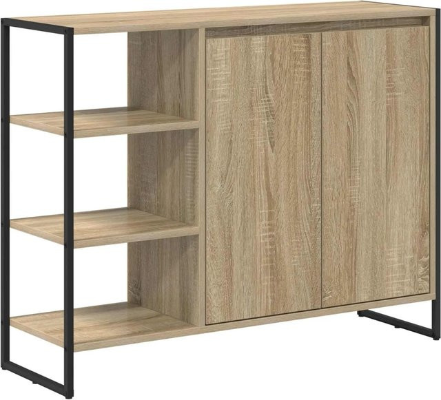 vidaXL Seitenschrank Sonoma Eiche in Braun, B/T/H: 96,5 x 30 x 75 cm - Bild 1