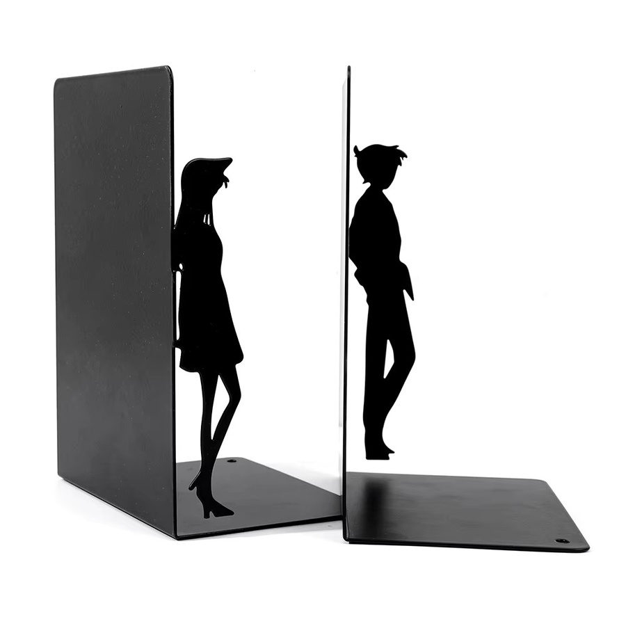Urban Fashion Figuren-Silhouette Eisenkunst Buchständer aus Metall in Schwarz für deinen Schreibtisch - Bild 3