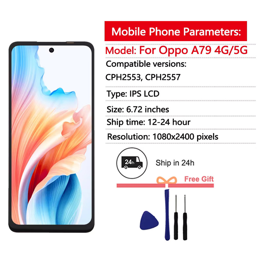 Oppo A79 4G und A79 5G CPH2553 LCD-Display Ersatz mit 6,72 Zoll Touchscreen Digitizer Baugruppe - Bild 2