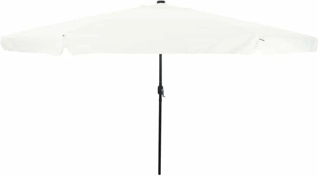 vidaXL Gartenparasol modern in Weiß und Schwarz aus Polyester und Stahl, B/T/H: 395 x 395 x 245 cm - Bild 1