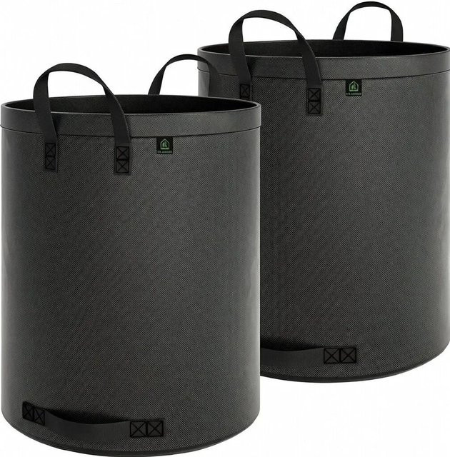 TTL GARDEN SUPER SOLID Gartensack 2er Set, 272 l, Schwarz, 200 g/qm, reißfeste Abfallsäcke für Laub und Gras - Bild 1