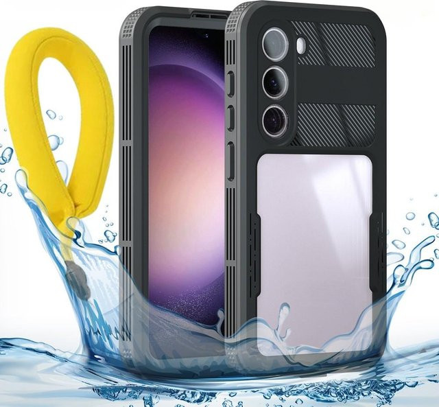 Stoßfeste und wasserdichte Unterwasserhülle mit Displayschutz für Samsung Galaxy S23 Plus und Galaxy S23 Ultra in Schwarz und Transparent - Bild 1