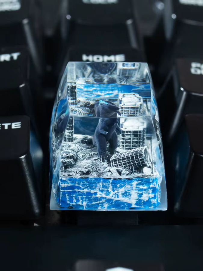 GEVBAY Anime Monster Harz Tastenkappen für Cherry MX Switches, handgemachte mechanische Tastatur Tastenkappen für Gamer mit RGB-Unterstützung - Bild 3