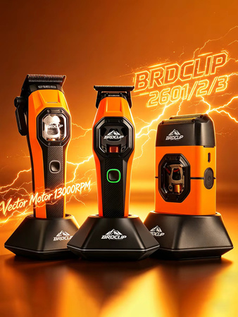 BRDCLIP Elektrischer Haarschneider für Herren, Orange