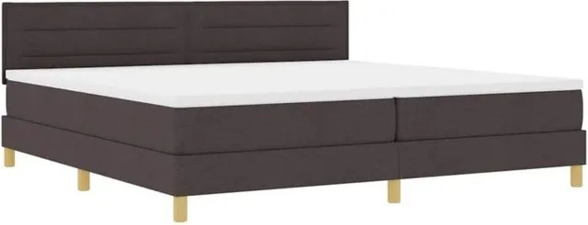 Modernes Boxspringbett mit Matratze von vidaXL in Braun aus Stoff, B/T/H: 200 x 200 x 88 cm - Bild 1