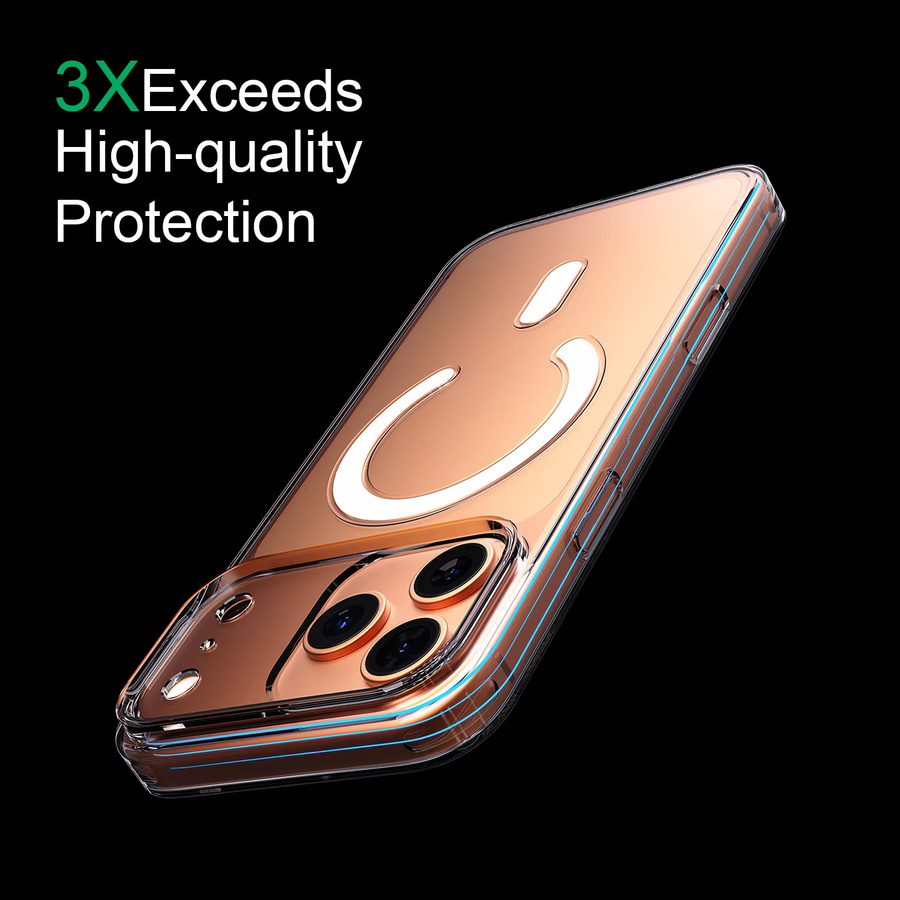 Bonola Magnetische Schutzhülle für iPhone 17 Pro Max, iPhone 17 und iPhone 17 Air, Stoßfest und Transparent - Bild 2