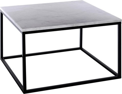 SIT Couchtisch THIS & THAT in Weiss mit Marmorplatte und Metallgestell, B: 75 cm, H: 50 cm - Bild 1