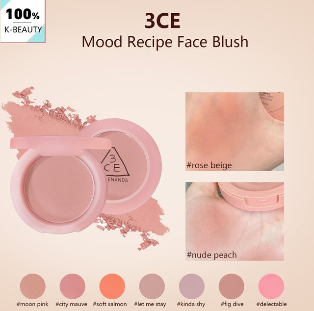 3CE Mood Recipe Gesichtsrouge, Puder, Satin, Unisex - Bild 1