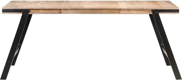 vidaXL Esstisch aus massivem Mangoholz in Braun im Retro-Stil, B/T/H: 180 x 90 x 76 cm - Bild 1