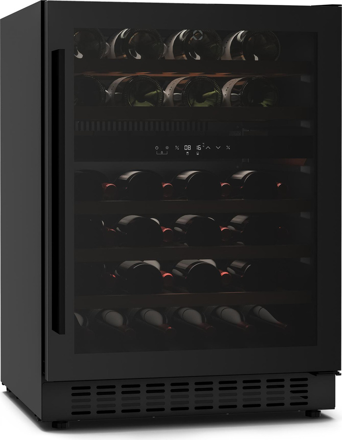 Klarstein Velaire Weinkühlschrank mit 2 Zonen für 46 Flaschen, 5-22°C, Touch-Bedienung, LED, UV-Schutz und Holzregale - Bild 1