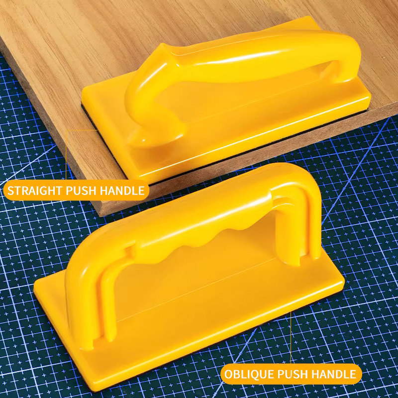 NIUXIANG Sicherheits-Schubsicher für Holzbearbeitung mit Kipp- und geradem Schaft in Gelb, B/T/H: 15,0 x 8,0 x 7,0 cm - Bild 3