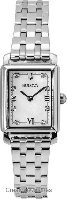 Bulova Armbanduhr Edelstahl, Diamant, Quarz, Silber, Damen - Bild 1