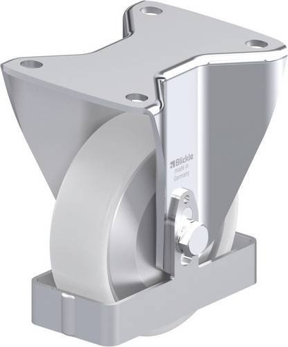 Blickle Stahlblech-Bockrolle BH-PO 125G-3-FA-FS in Grau-Weiß mit 125 mm Rad-Durchmesser und 300 kg Tragfähigkeit - Bild 1