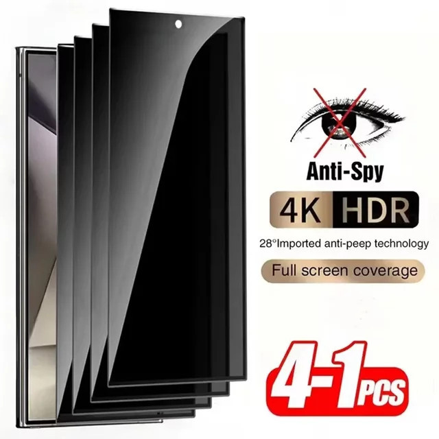 Samsung Galaxy S26 Ultra Anti-Spy Sichtschutzfolie Panzerglas transparent - Bild 1