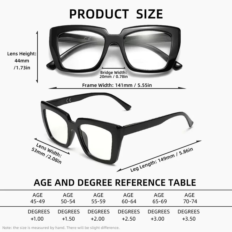 KINGDREAM Lesebrille Damen, Vollrand, Square, Kunststoff - Bild 2