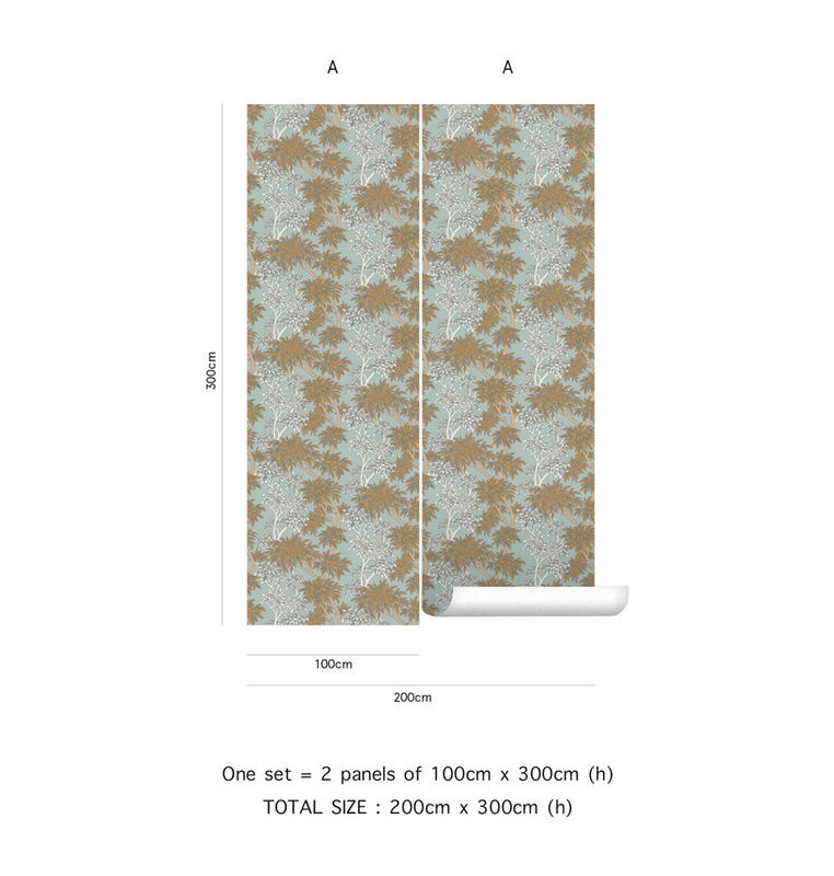Tenue de Ville Tapete Panache Sky in Blau mit floralem Design aus Vlies - Bild 2
