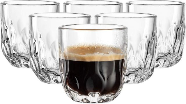 Leonardo Espressogläser Gocce Tumbler, transparent, 6er Set, 60 ml pro Glas - Bild 1