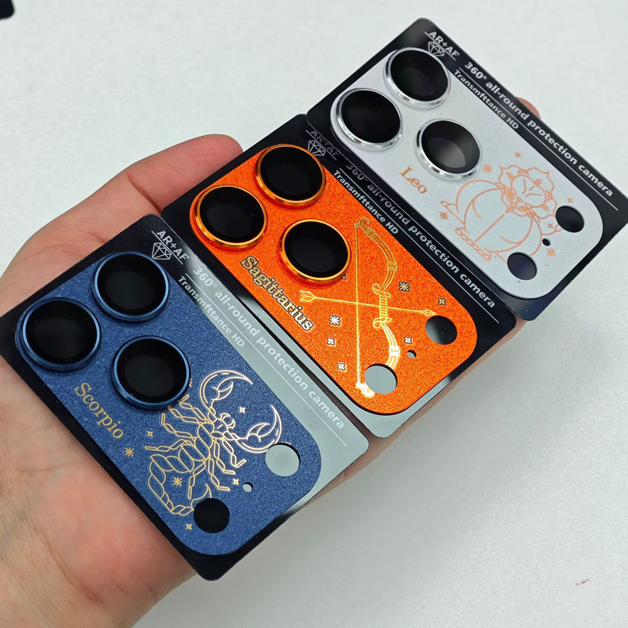 Objektivschutzfolie aus mattem Metall für Apple iPhone 17 Pro Max und 17 Pro in Blau - Bild 1