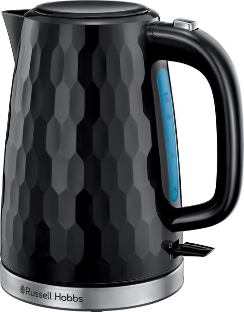 Russell Hobbs Wasserkocher Honeycomb in Schwarz mit herausnehmbarem Kalkfilter, 1,7 l - Bild 1