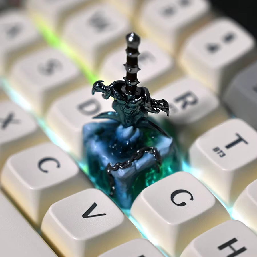 Arvin Frostmourne Artisan Harz-Tastenkappe für mechanische Tastaturen, handgefertigte Anime-Keycap für MX-Switches, 1u ESC-Taste - Bild 2