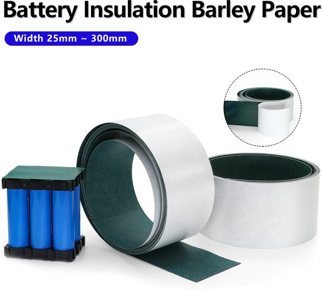 Gersten-Isolierdichtung aus Papier mit Klebstoff für 18650 Li-Ionen-Akku-Packs, Breite: 25 bis 300 mm - Bild 1