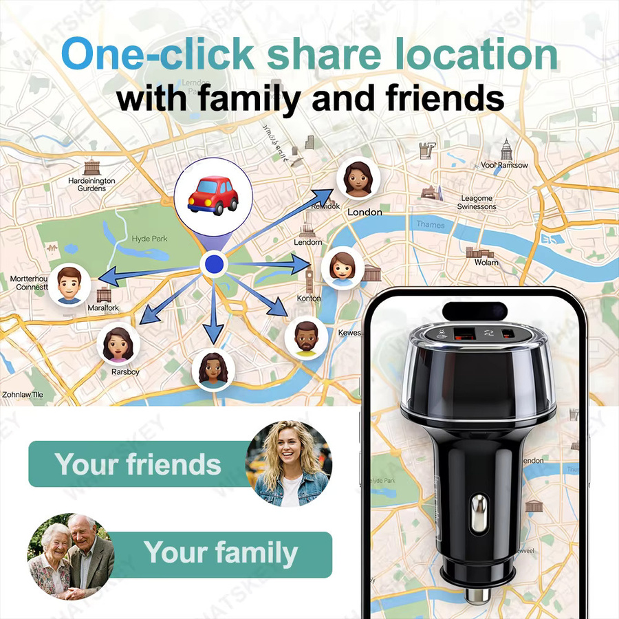 TPBUFF Auto-Ladegerät mit 30W USB-C QC 3.0 Schnellladegerät für iOS und Android, Schwarz - Bild 5