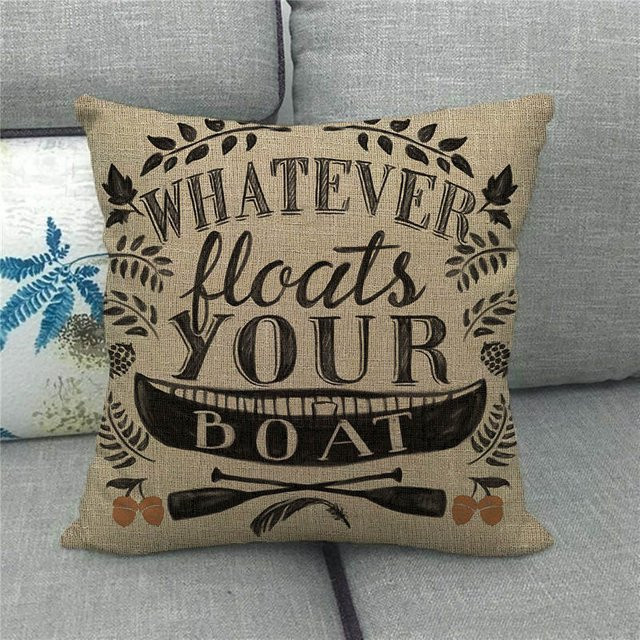 Plüsch Kissenbezug im Retro-Stil mit englischem Text Digitaldruck für Sofa und Auto, B/B/H: 18 x 18 x 18 cm - Bild 1