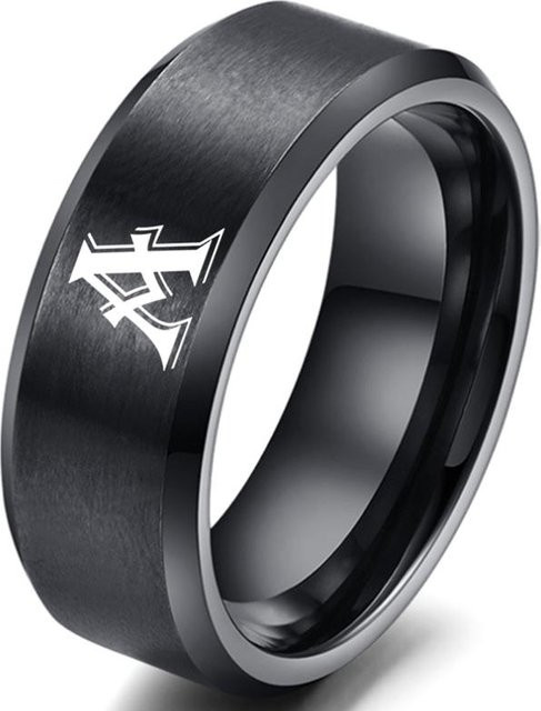 YIRAN Jewelry Siegelring Edelstahl, Schwarz, Unisex - Bild 1