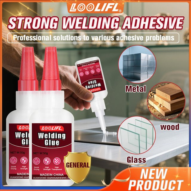 LOOLIFL Allzweck-Schweißkleber wasserfest für Holz, Keramik und Metall in Rot und Weiß, 12 ml - Bild 1