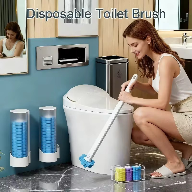 INMAICH 24er Set Einweg WC-Pinselköpfe zum Nachfüllen, gelb, WC-Schüssel Reiniger und Schrubb-Pads für die Badezimmerreinigung - Bild 5