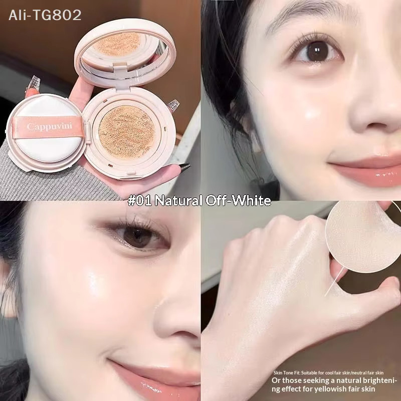 Cappuvini Air Cushion BB Cream Foundation, #02 Pink-toned Fair, Glänzend - Bild 2
