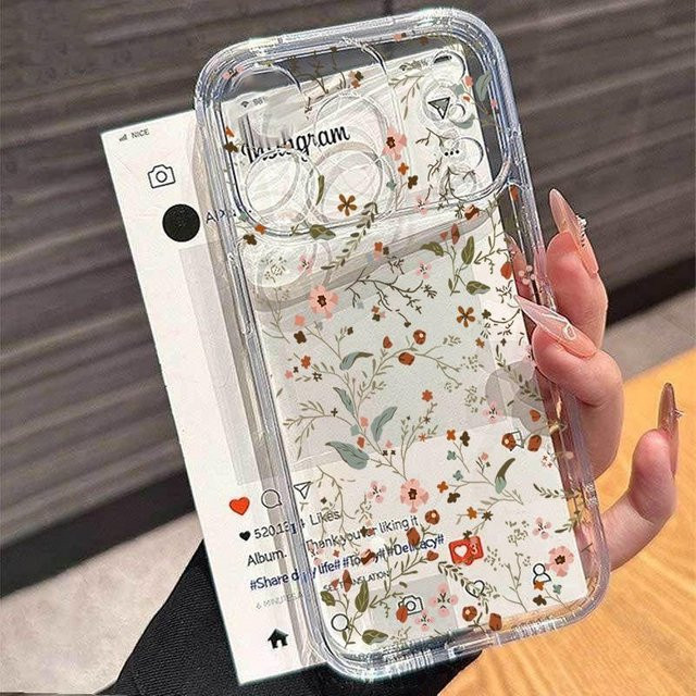 Transparente Samsung Galaxy Hülle mit Blumenblatt-Design aus TPU für Samsung Galaxy A57 5G, A56, A55, A36, A26, A16, A07, S26 Edge, S25 FE, S26 Ultra Plus - Bild 1