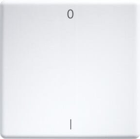 Eltako Wippe lasergraviert weiß glänzend B/H: 55 x 55 mm W-FT55-wg+IO - Bild 1