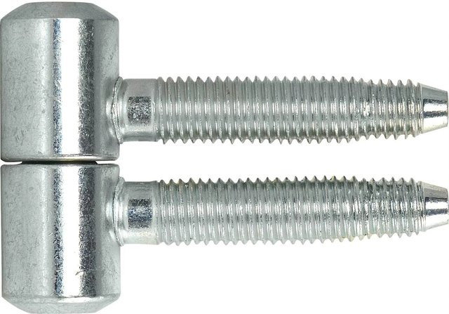 SFS Einbohrband 3-fach Türband mit Zylinderkopf aus verzinktem Stahl in Silber, Durchmesser: 14,5 mm - Bild 1