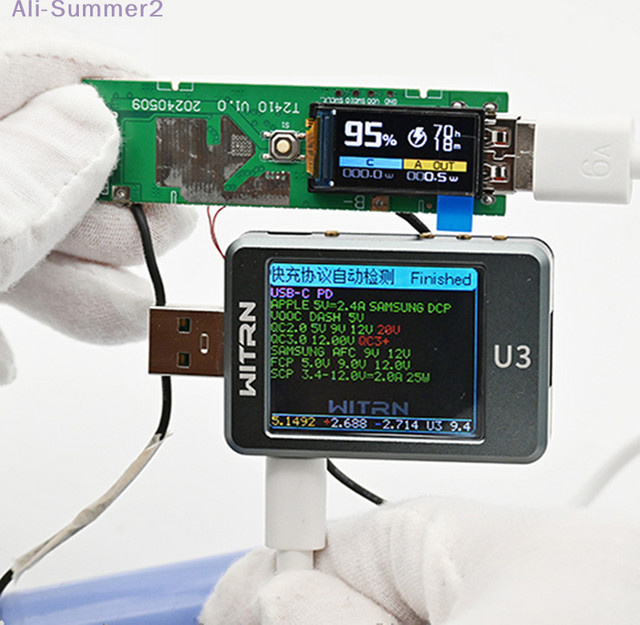 Summer2 DIY-Powerbank-Kit 22,5 W mit Mini-TFT-Farbbildschirm und 21700-Batteriegehäuse in Grün - Bild 1