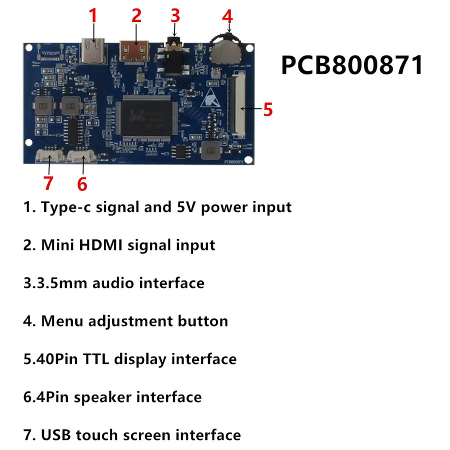Heyman HJ080IA-01E 8 Zoll IPS LCD-Monitor mit 4:3 Format, tragbarer Mini HDMI und Typ-C Display für Raspberry Pi und DIY-Projekte - Bild 3