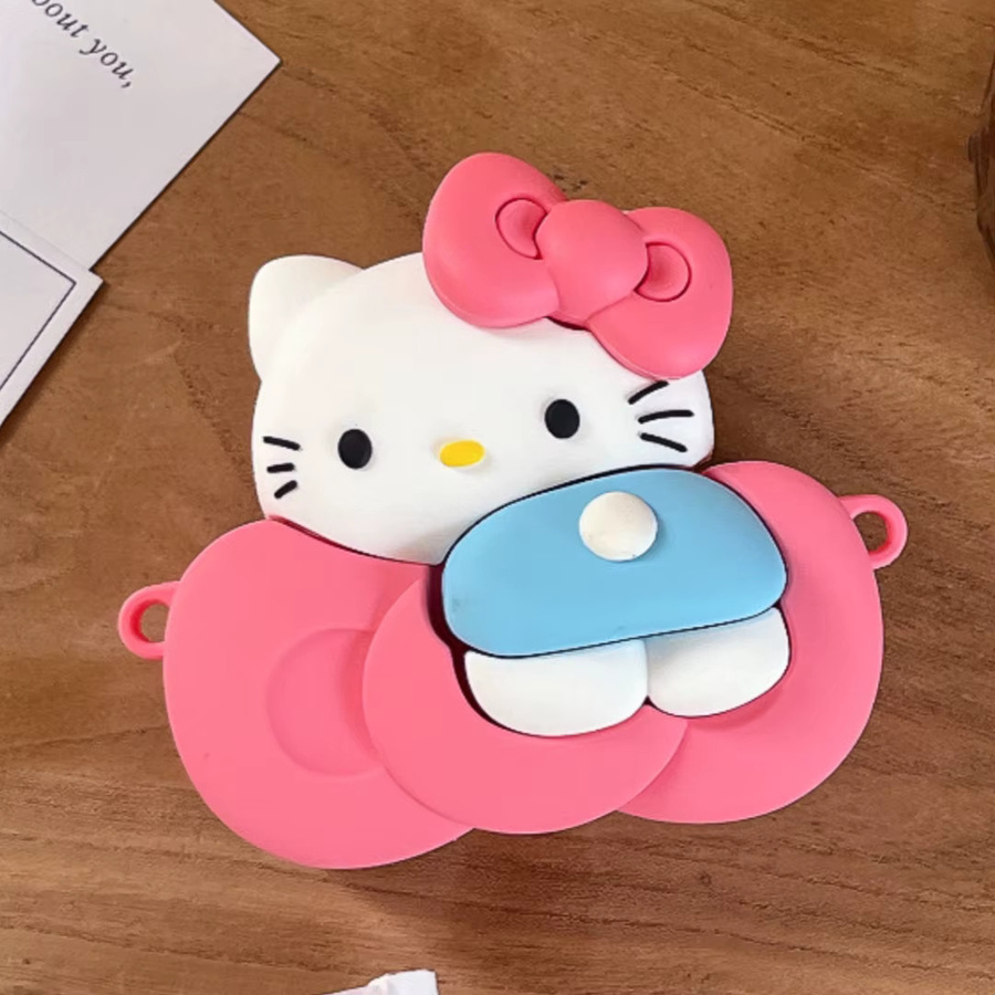 Sanrio Hello Kitty Silikon Schutzhülle mit Schleifen-Armband für Apple AirPods 1 2 3 4 Pro 2 Pro 3 in Pink - Bild 2