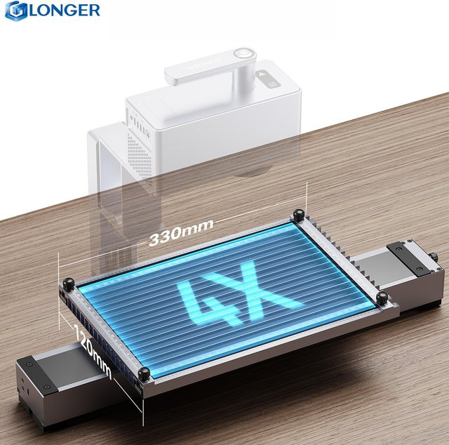 Original-Erweiterungsteile-Kit für LONGER NANO 6W 12W PRO DUO Graviermaschine mit größerer Arbeitsfläche, B/T: 33,0 x 12,0 cm - Bild 1