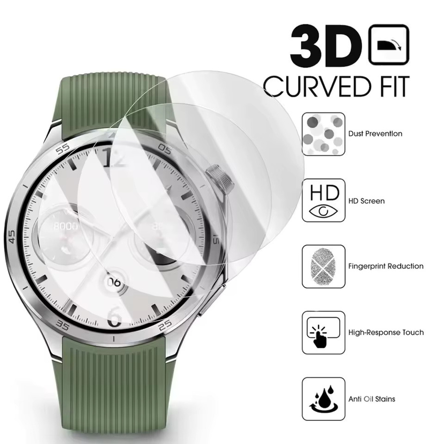 3 bis 5 Stück Displayschutzfolie für OnePlus Watch 3 aus gehärtetem Glas, transparent, kratzfester Schutz - Bild 2