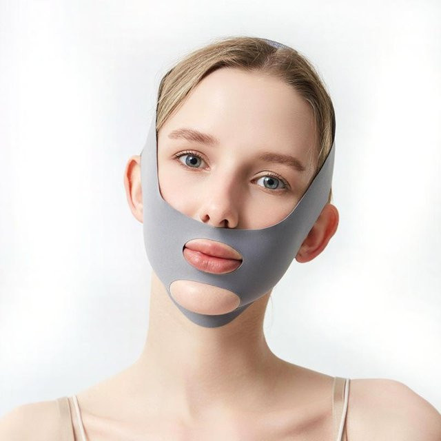 jinmeige 3D Gesichts-Stütz-Schlafmaske, grau, Unisex - Bild 1