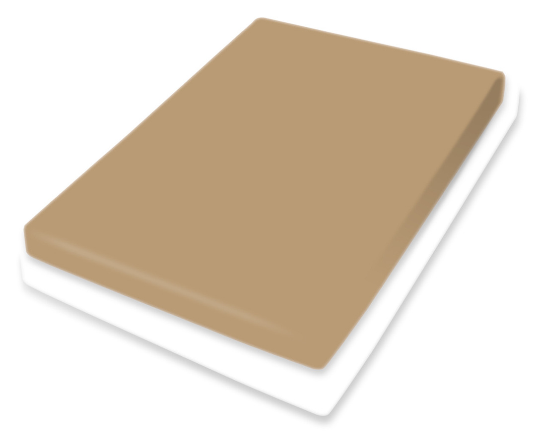 Bassetti Topper Spannbetttuch 189 Ottone in Beige aus Baumwolle - Bild 1