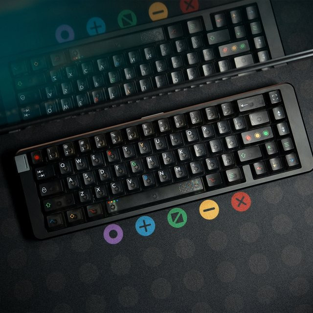 Aifei Tastenkappen Set mit 122 Tasten in Cherry Profil, Transparent Schwarz, aus PC für mechanische Tastaturen mit Cherry MX Schaltern - Bild 1
